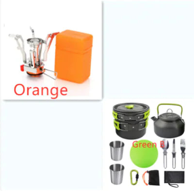 Compact Camping Cookware Set - Lightweight Travel Tableware & Utensils