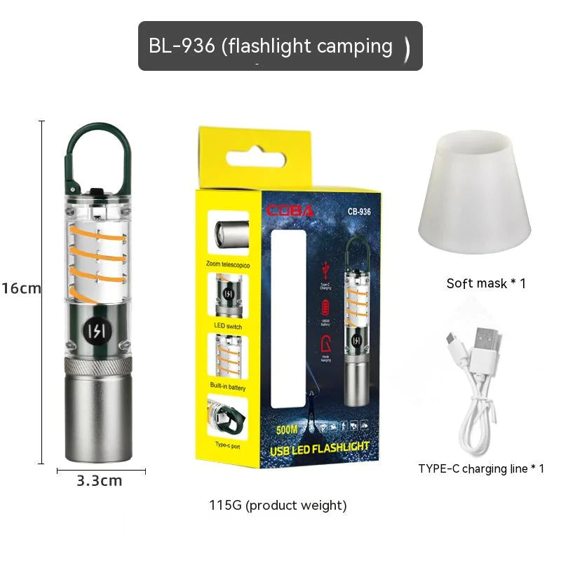 Multifunctional LED Camping Flashlight - Portable Outdoor Light with Multiple Modes
