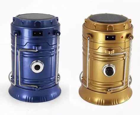 LED Solar Camping Lantern - Collapsible USB Rechargeable with Dual Power