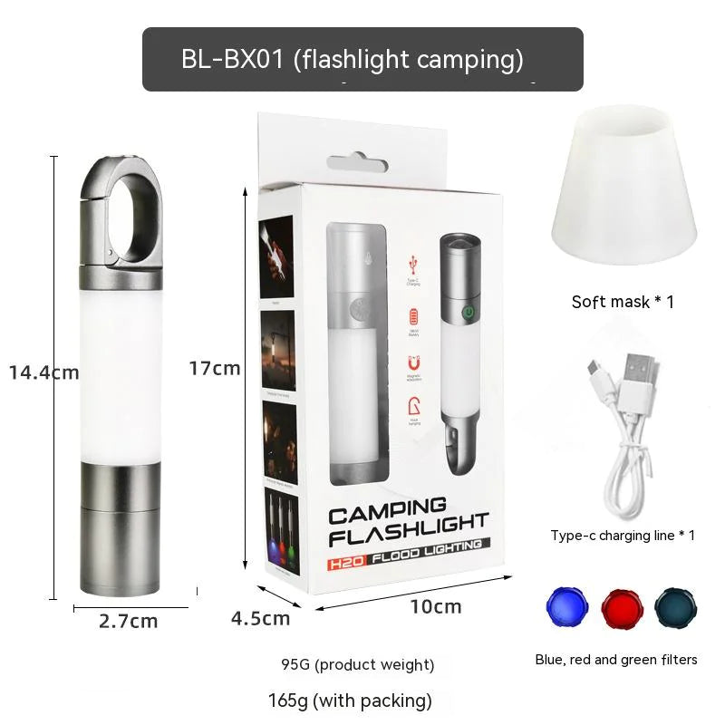 Multifunctional LED Camping Flashlight - Portable Outdoor Light with Multiple Modes