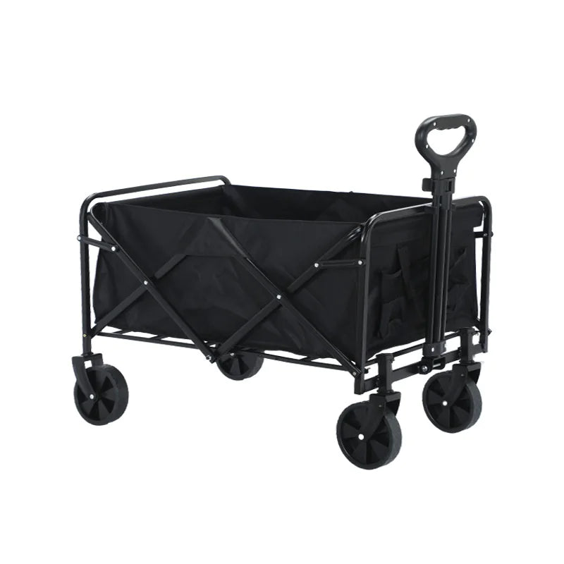 Heavy-Duty Folding Camping Trolley - Portable Outdoor Utility Cart with Wheels