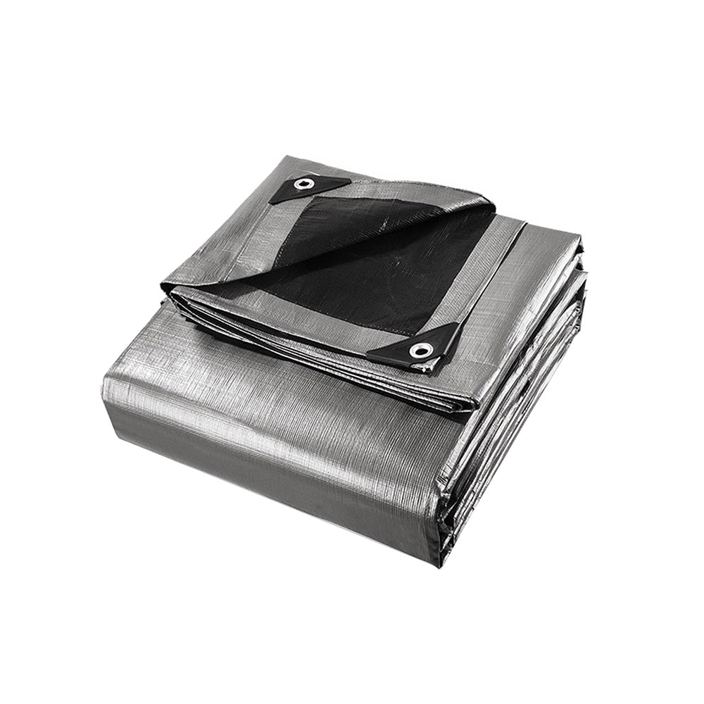 Instahut Heavy-Duty Canvas Tarp 3x3.6m - Waterproof Camping Sun Shelter