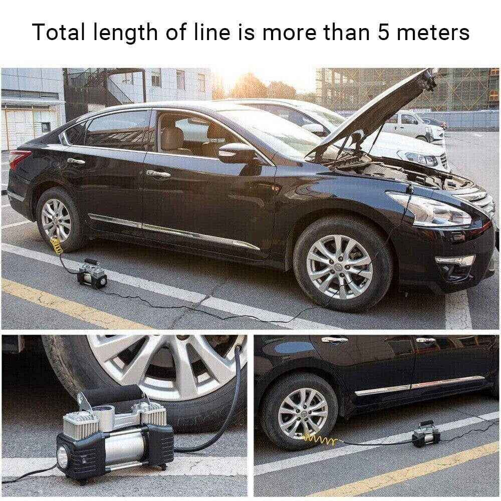 12V 150PSI Car Air Compressor Portable Tyre Deflator Inflator Pump 4WD Car Truck