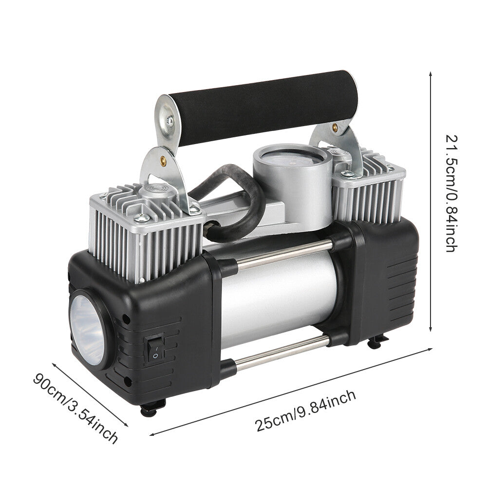 Car Air Compressor 12V 4WD Portable Tyre Inflator Deflator Truck Pump 150PSI