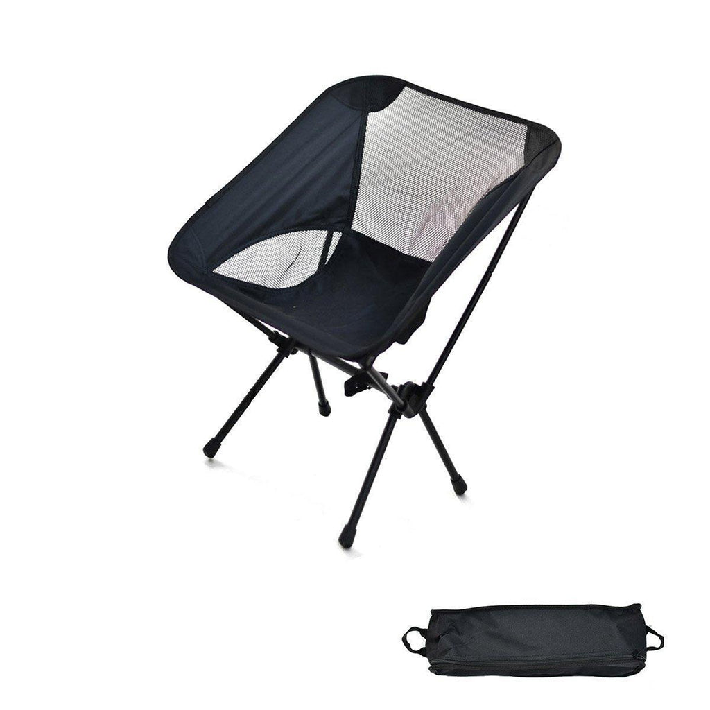 Outdoor Portable Lightweight Folding Camping Chair High Back Fishing Chair - Dark Blue