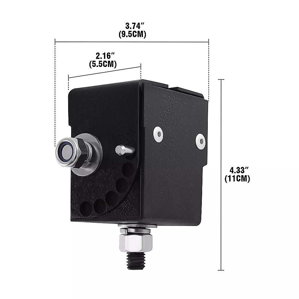 Adjustable Folding UHF Antennas Mount Bracket – Black Bullbar Clamp