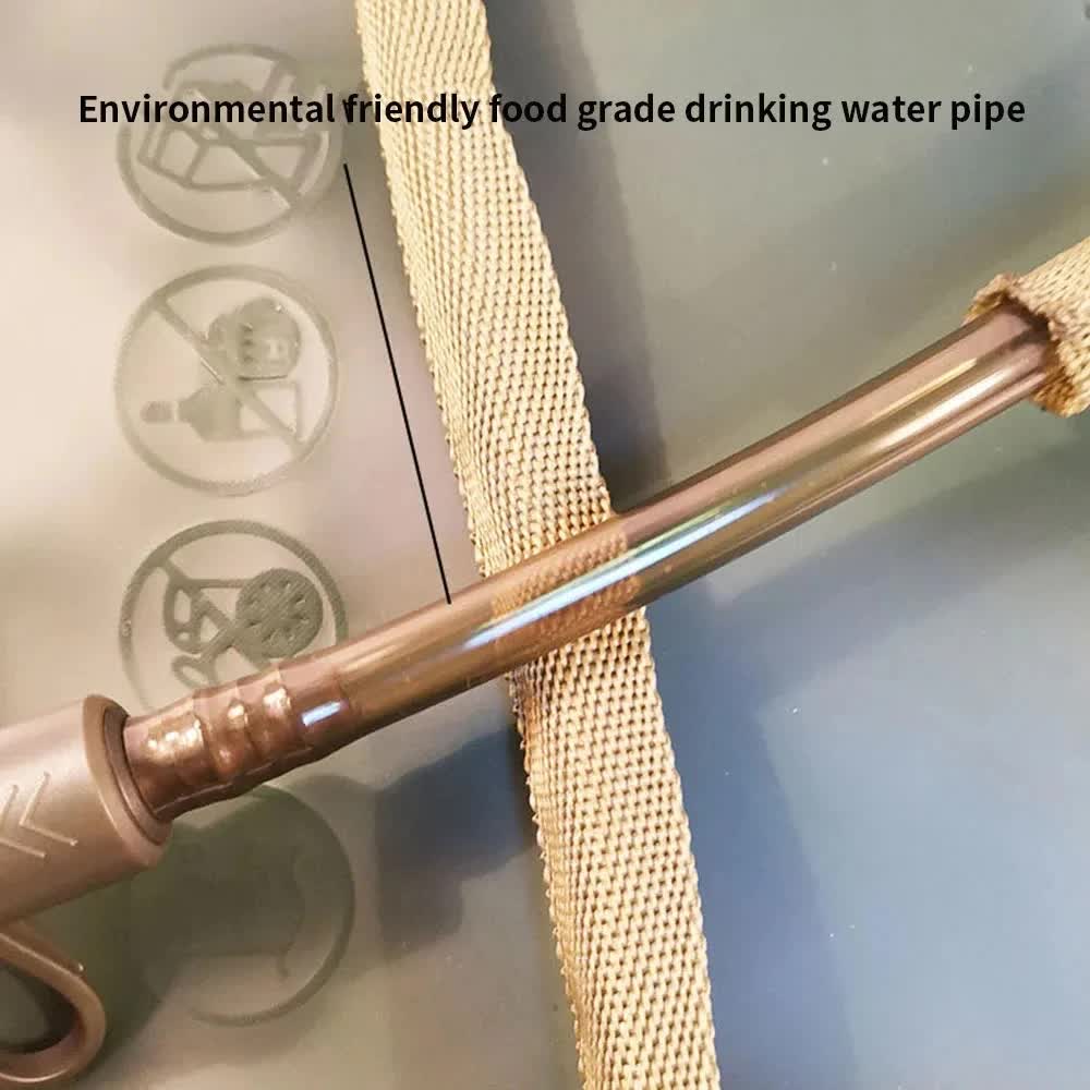 Outdoor Green 2.5L Hydration Bladder for Running & Cycling - Eco-Friendly PEVA Material Water Reservoir Pack Insert with Bite Valve & 93CM Water Pipe