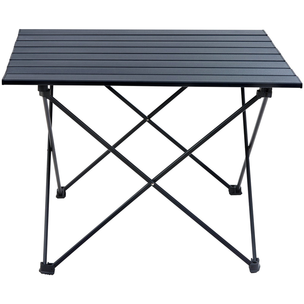 VEVOR Folding Camping Table, Outdoor Portable Side Tables, Lightweight Fold Up Table, Aluminum Alloy Ultra Compact Work Table with Carry Bag, For Cooking, Beach, Picnic, Travel, 22.2x15.9 inch, Black