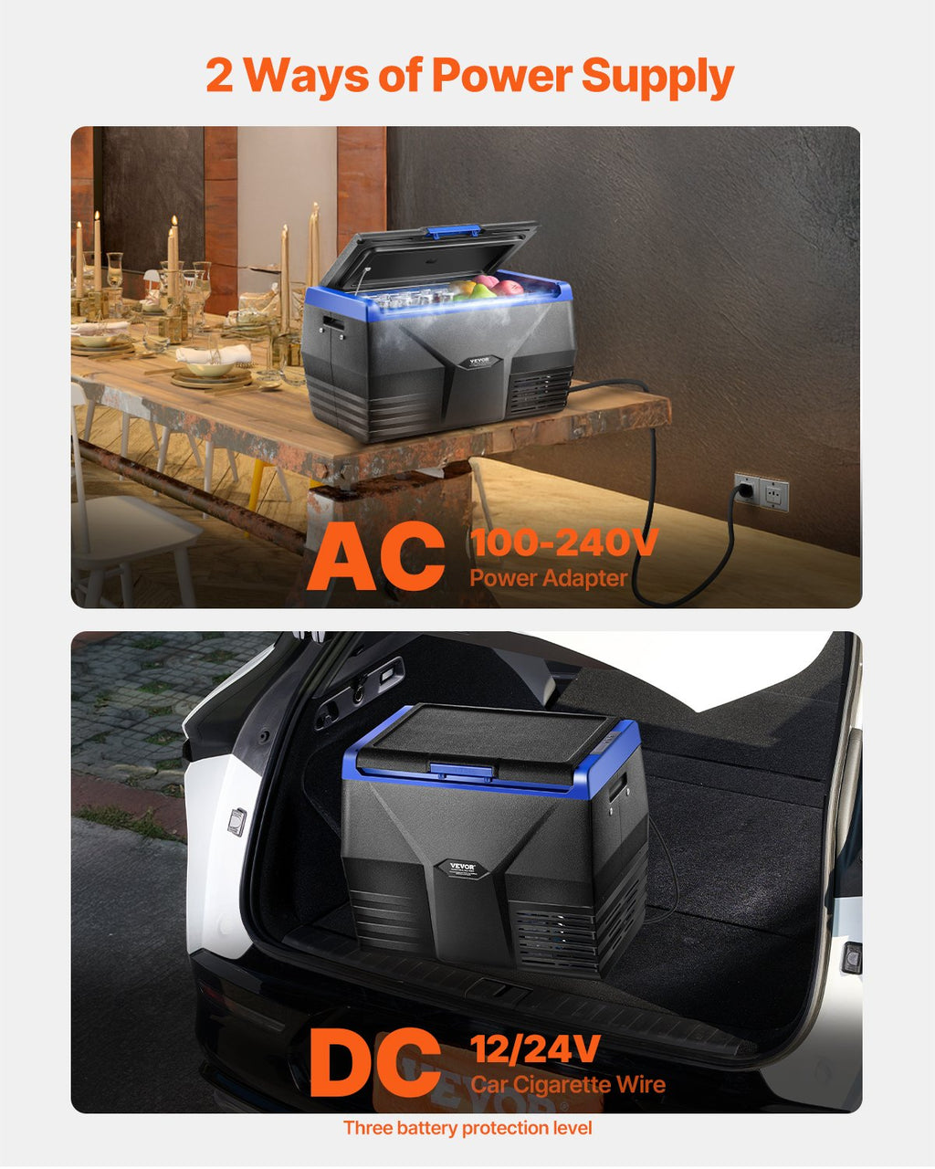 VEVOR Portable Car Refrigerator Freezer Compressor 20L Single Zone for Car Home