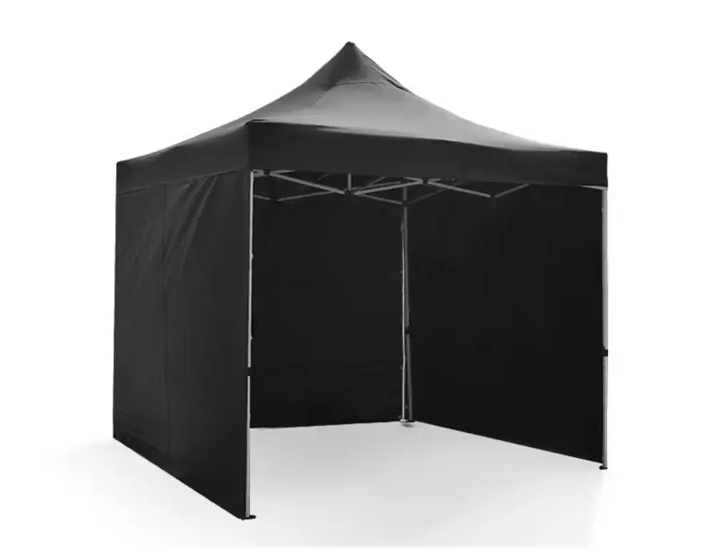 Portable Water-Resistant Gazebo 2x2 M - Black / With Sidewalls