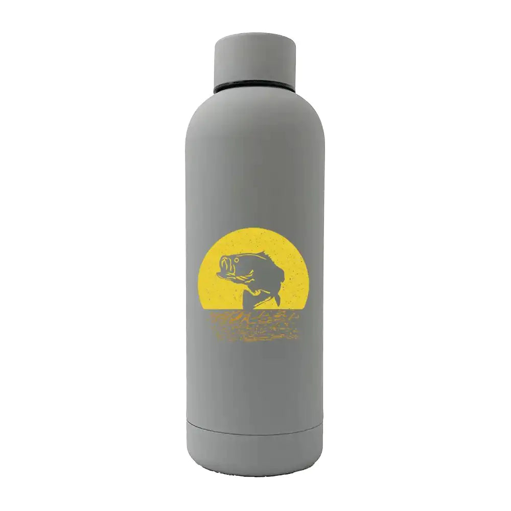 Fishing 17oz Stainless Steel Water Bottle - Rubberized Grip Outdoor Drinkware