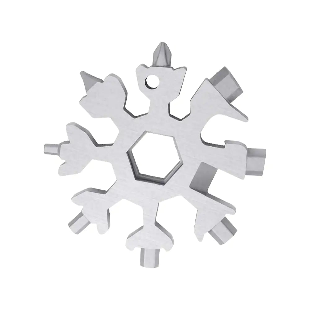 18-in-1 Snowflake Multi-Tool - Portable Stainless Steel Keychain Tool