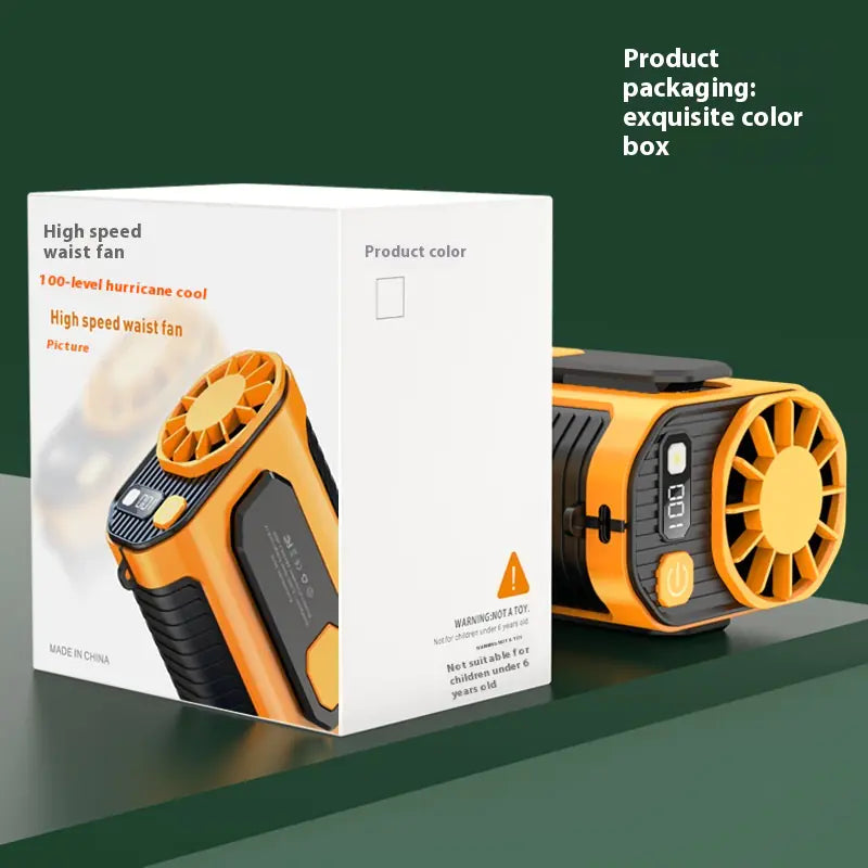 Portable Wrist-Hanging Camping Fan - 10 Speed Modes with Power Bank Function