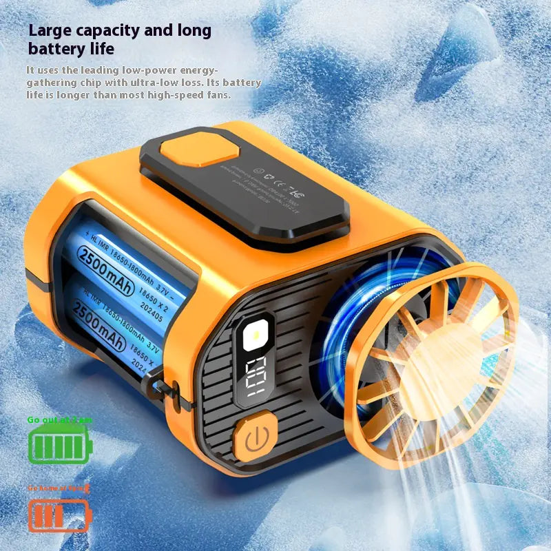 Portable Wrist-Hanging Camping Fan - 10 Speed Modes with Power Bank Function