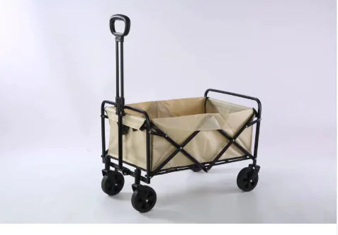 Heavy-Duty Folding Camping Trolley - Portable Outdoor Utility Cart with Wheels